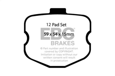 EBC 06-08 Chevrolet Corvette (C6) Z06 Redstuff Front Brake Pads - High performance brakes for racing and tuning - DTX Performance