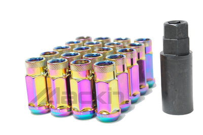 Wheel Mate Monster Open End Lug Nut Set of 20 - Chrome Neon 14x1.50, performance car parts, DTX Performance, high performance auto parts
