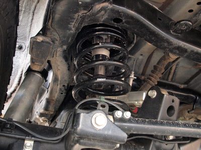 ICON 2007+ Toyota FJ / 2003+ Toyota 4Runner Rear 3in Dual Rate Spring Kit in vehicle, DTX Performance auto parts upgrade