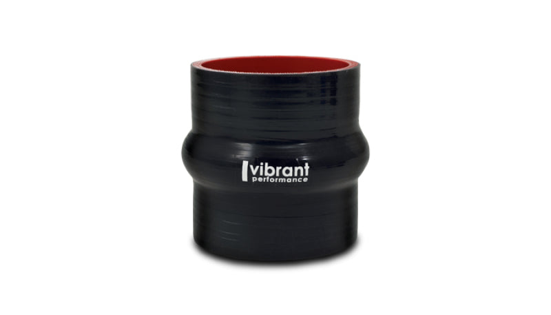 Vibrant 4 Ply Reinforced Silicone Hump Hose Connector - 2.75in I.D. x 3in long (BLACK), performance car parts