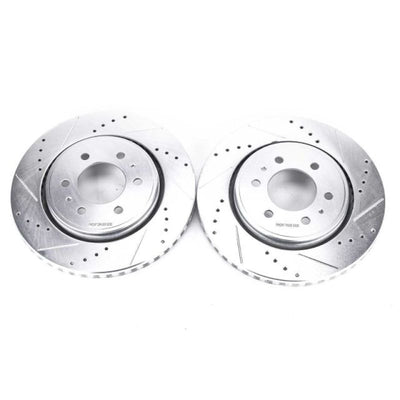 Power Stop 07-19 Ford Expedition Front Evolution Drilled & Slotted Rotors - Pair for high performance brakes and tuning upgrades