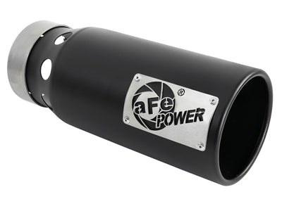 aFe SATURN 4S 4in SS Intercooled Exhaust Tip - Black | Performance Car Parts