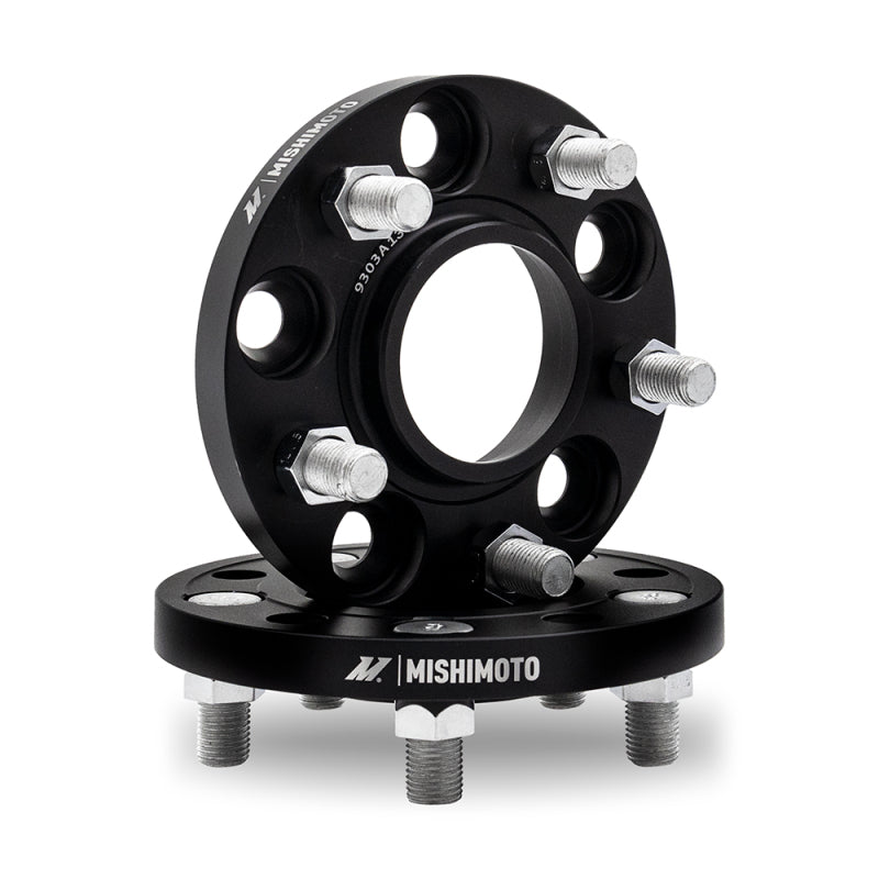 Mishimoto 5X114.3 15MM Wheel Spacers - Black, ideal for performance car parts and tuning upgrades at DTX Performance.
