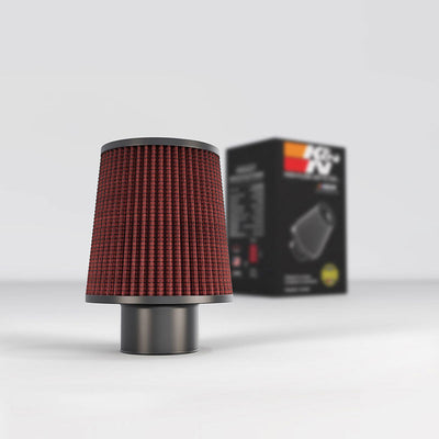 K&N Filter Universal Rubber Filter 2 3/4 inch Flange 6 inch Base 5 inch Top 6 1/2 inch Height for performance upgrades