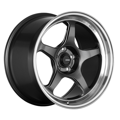 Konig Hyperspec 18x8.5A 5x112 ET42 Anthracite Metallic Wheel, Mirror Machined Lip, Performance Car Parts, DTX Performance Shop