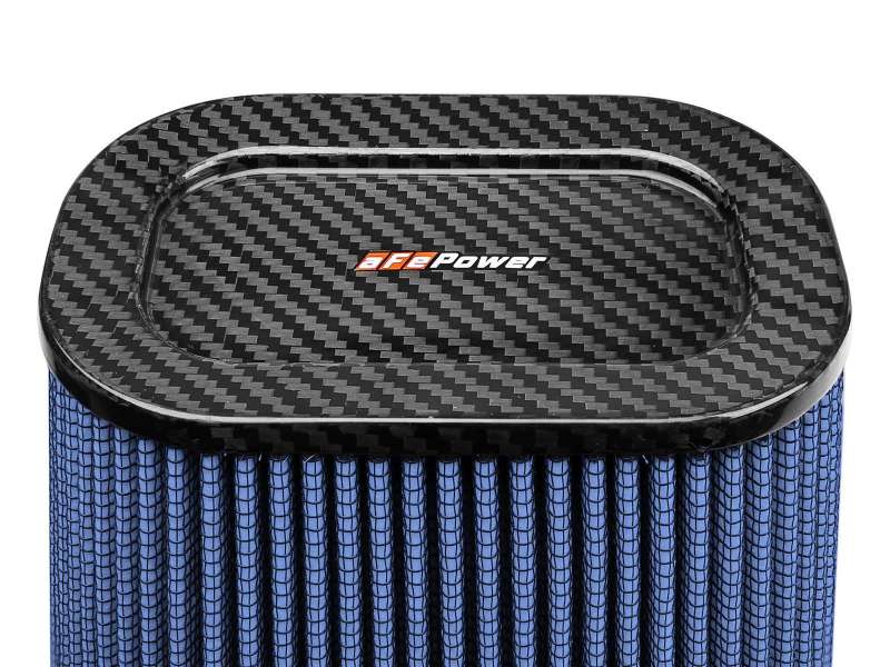 aFe Magnum FLOW Pro 5R Air Filter (5.5x 7.5)in F (9x 7)in B (5.8 x 3.8)in T (Carbon Fiber) x 10in H - DTX Performance