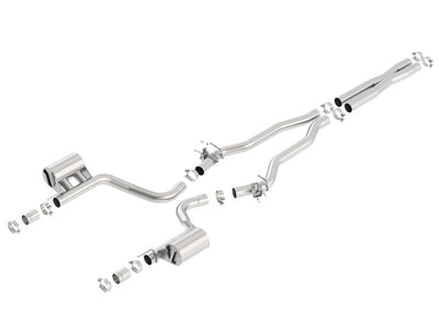 Borla 2015 Dodge Charger Hellcat 6.2L V8 ATAK Catback Exhaust w/ Valves No Tips Factory Valance - performance car parts