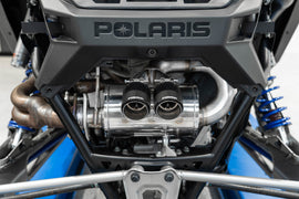 MBRP 22-23 Polaris RZR Pro R Single Slip-on Dual Outlet Performance Series exhaust, performance car parts by DTX Performance