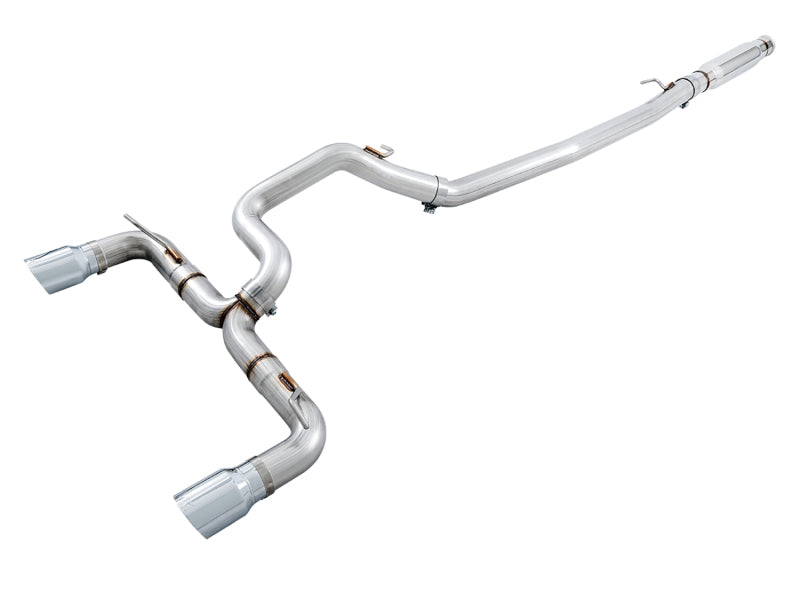 AWE Tuning Ford Focus RS Track Edition Cat-back Exhaust - Chrome Silver Tips - DTX Performance