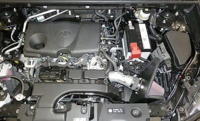 K&N 19 Toyota Rav4 Typhoon Air Intake in engine, performance car parts by DTX Performance, veteran owned shop, racing upgrades