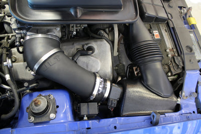 JLT 03-04 Ford Mustang Mach 1 Black Textured Ram Air Intake Kit w/Red Filter w/Shaker Hook Up for performance car tuning