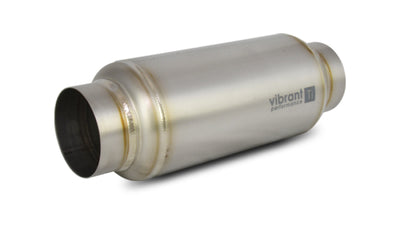 Vibrant Titanium Resonator 2.5in. Inlet / 2.5in. Outlet x 12in. Long for high performance car tuning by DTX Performance