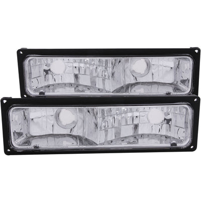 ANZO 1988-1998 Chevrolet C1500 Euro Parking Lights Black for performance car parts, by DTX Performance. Veteran owned performance shop.