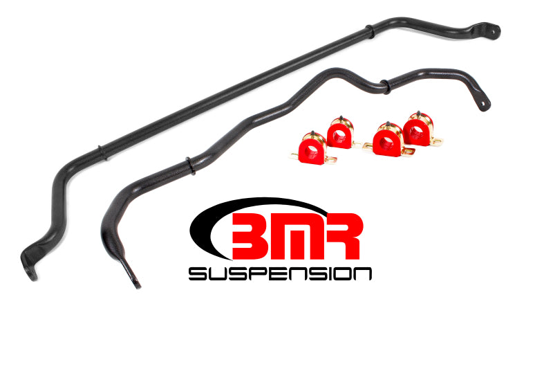 BMR 16-20 6th Gen Camaro Front & Rear Sway Bar Kit w/ Bushings - Black Hammertone - DTX Performance