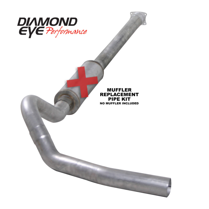 Diamond Eye KIT 4in CB MFLR RPLCMENT PIPE SGL AL: 01-05 CHEVY/GMC 6.6L 2500/3500 - DTX Performance