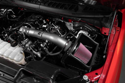 K&N 18-24 Ford F150 3.3L V6 Performance Air Intake System w/ Red Air Filter for performance upgrades