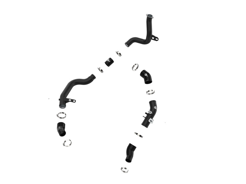 aFe 19-22 Hyundai Veloster N L4 2.0L (t) BladeRunner Aluminum Hot & Cold Charge Pipe Kit - Black - DTX Performance