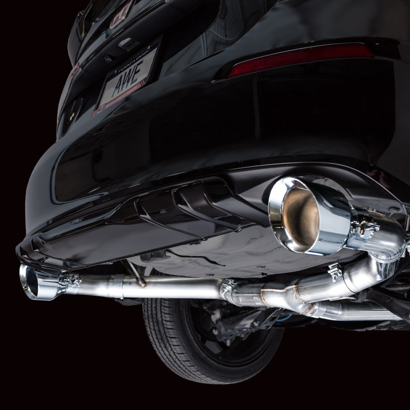 AWE Tuning 22+ Honda Civic Si/Acura Integra Track Edition Catback Exhaust - Dual Chrome Silver Tips - DTX Performance