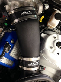 JLT 10-14 Ford Mustang GT500 Black Textured Induction Kit w/Replacement Red Air Filter, performance car parts, DTX Performance