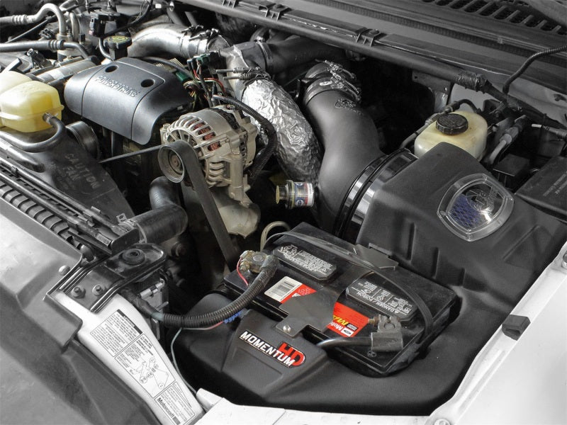 aFe Momentum HD PRO 10R Stage-2 Si Intake in Ford Diesel V8-7.3L engine, enhancing performance with advanced design. Veteran owned shop.