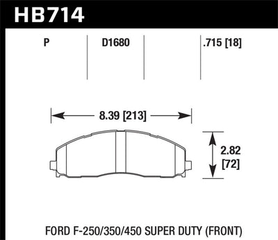 Hawk 2015 Ford F-250/350/450 Super Duty Front Brake Pads - High performance auto parts from veteran owned shop