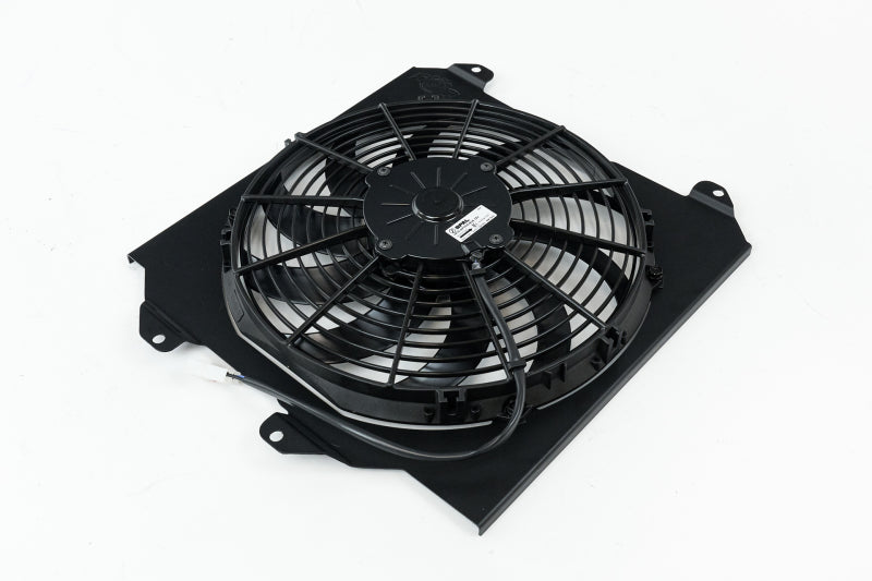 CSF 92-00 Honda Civic All-Aluminum Fan Shroud w/12in SPAL Fan - Black Finish - DTX Performance