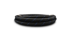 Vibrant -6 AN Two-Tone Black/Blue Nylon Braided Flex Hose (20 foot roll) high performance auto parts for performance car tuning