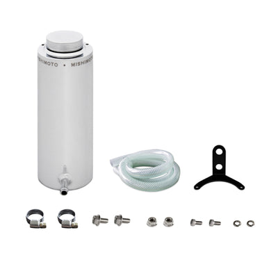 Mishimoto Aluminum Coolant Reservoir Tank, performance car parts, includes mounting bracket, reinforced hose, DTX Performance accessory