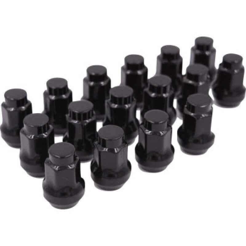 Raceline Conical Lug Nuts - 10mm x 1.25 - 16 Pack - Black, performance car parts from DTX Performance
