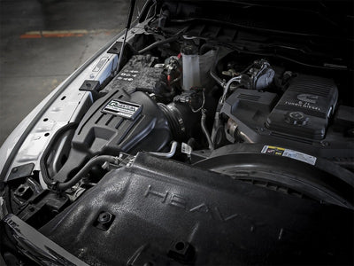 aFe Quantum Pro DRY S Cold Air Intake System 13-18 Dodge Cummins L6-6.7L - Dry installed under hood