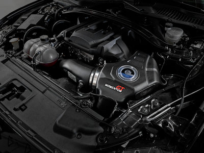 aFe Momentum GT CAIS w/ Pro 5R Media 18-19 Ford Mustang L4-2.3L (t) EcoBoost in engine bay for performance upgrades