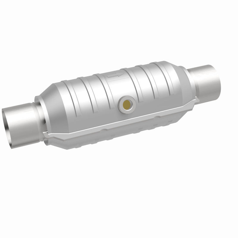 MagnaFlow Conv Univ 2in Inlet/Outlet Center/Center Round 11in Body L x 5.125in W x 15in Overall L catalytic converter