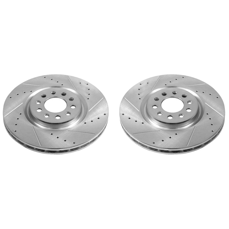 Power Stop 15-17 Chrysler 200 Front Evolution Drilled & Slotted Rotors - Pair - DTX Performance