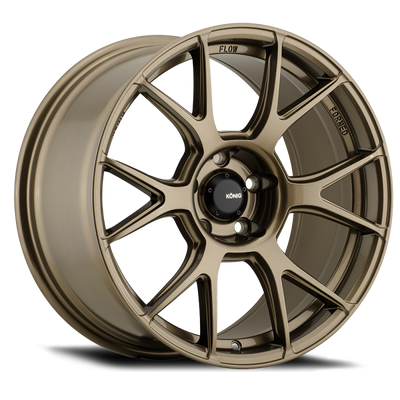 Konig Ampliform 17x8 4x100 ET45 Gloss Bronze wheel for performance car tuning at DTX Performance, veteran owned performance shop.