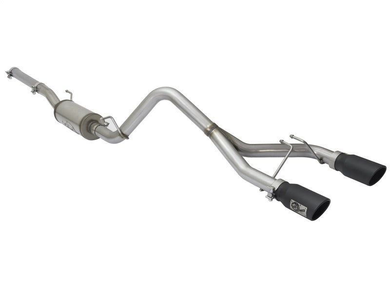 aFe Rebel Series CB 2.5in Dual Center Exit SS Exhaust w/ Black Tips 07-15 Jeep Wrangler 3.6L/3.8L V6 - DTX Performance