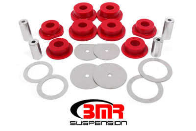 BMR 08-18 Dodge Challenger Rear Cradle Bushing Kit Polyurethane - Red. Performance upgrades, DTX Performance. Veteran owned shop.
