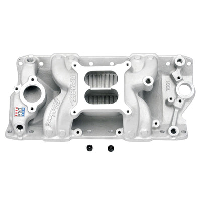 Edelbrock S/B Chevy RPM Air-Gap Manifold for performance car parts, high performance auto parts, engine performance upgrades by DTX Performance