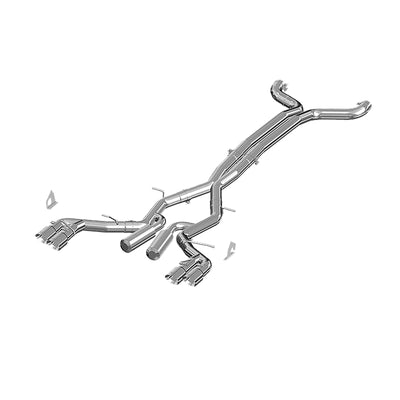 MBRP 2016 Chevy Camaro V8 6.2L 6spd 3in Alum Race Dual Cat Back w/ 4.5in Quad Dual Wall Tips, performance exhaust system