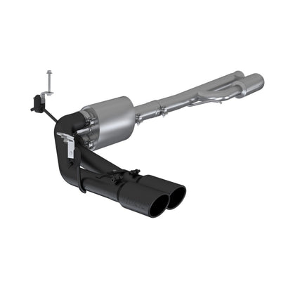 MBRP 2019+ Chevrolet Silverado 1500 4.5L/5.3L Pre-Axle Dual Side Exite w/ 4in OD Tip- Black Coated performance exhaust