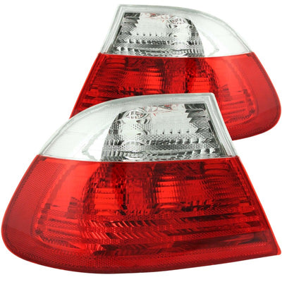 ANZO 2000-2003 BMW 3 Series E46 Taillights Red/Clear, performance car parts, veteran owned shop