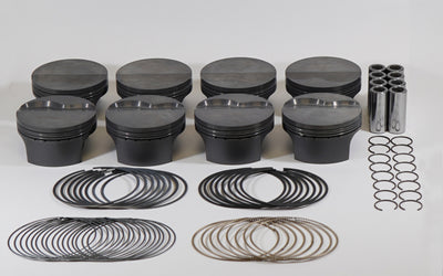 Mahle MS Piston Set GM LSX 416cid 4.070x1.110RCH 4.000 Stk 6.125 Rod .927 Pin -5.8cc 11.1CR Set of 8 for performance car upgrades