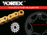 Vortex Racing V3 2.0 Chain and Sprocket Kit 3273-15,251AK-43,G520SX3-112- Gold