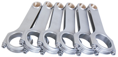 Eagle Nissan VG30DE Engine Connecting Rods, high-performance 4340 steel, set of 6, for car tuning and upgrades.