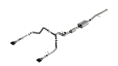 Borla 2024 Chevy Silverado 1500 6.2L V8 S-Type Catback Exhaust w/ Simulator - Black Chrome, performance car parts, DTX Performance