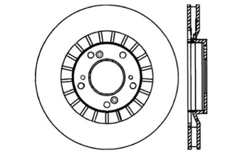 StopTech 00-09 S2000 Slotted & Drilled Right Front Rotor brake upgrade for high performance cars
