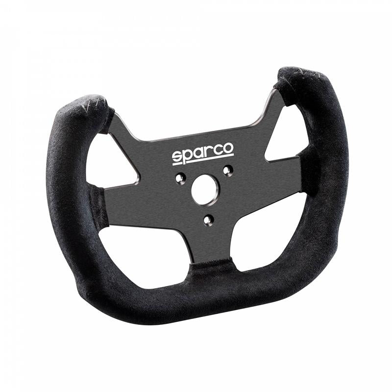 Sparco F10A Suede Black Steering Wheel for performance car tuning and high performance auto parts at DTX Performance, a veteran-owned shop.