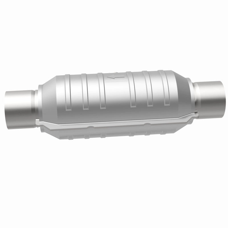MagnaFlow Conv Univ 2in Inlet/Outlet Center/Center Round 11in Body L x 5.125in W x 15in Overall L performance car part