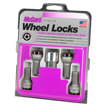 Load image into Gallery viewer, McGard Wheel Lock Bolt Set - 4pk. (Radius Seat) M14X1.5 / 17mm Hex / 26.7mm Shank Length - Black, high performance auto parts