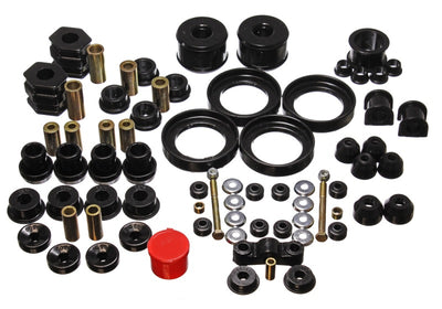 Energy Suspension 96-00 Honda Civic/CRX Black Hyper-Flex Master Bushing Set for performance car upgrades by DTX Performance.