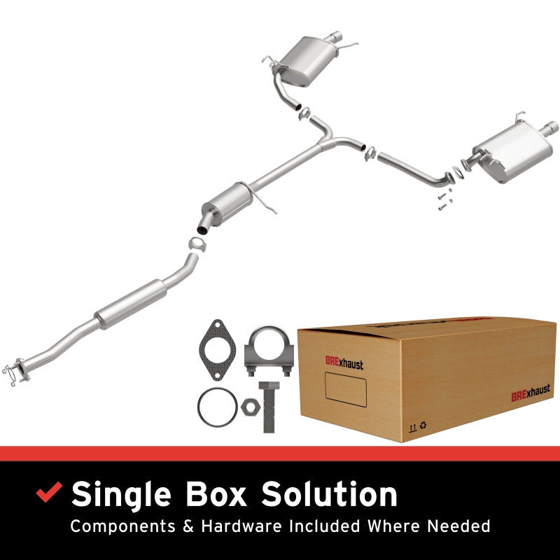 MagnaFlow BRE Exhaust Kit 04-08 Acura TSX 2.4L - Single box solution with components and hardware.